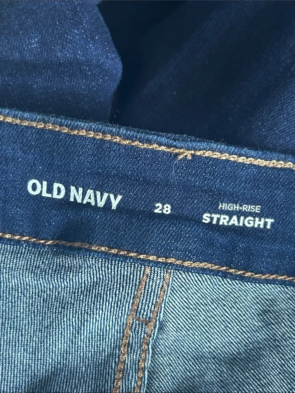 Old Navy Wow high rise straight rinse wash jeans size 28